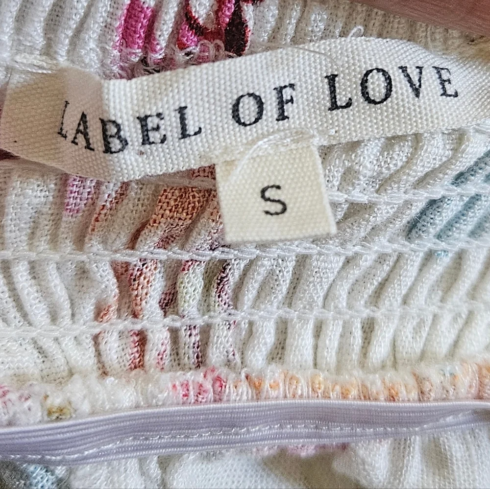 Label of Love Boho Maxi Skirt Small Linen Blend Elastic Waist - Picture 3 of 5